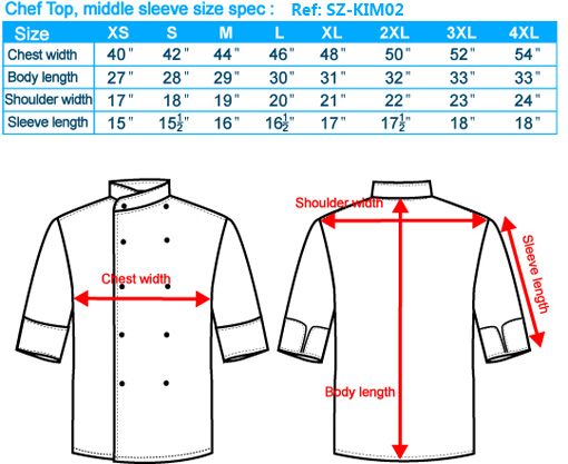 size-list-Chef Top-middle sleeve-male-20110327