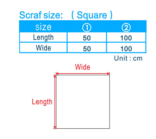 Scraf size(Square)