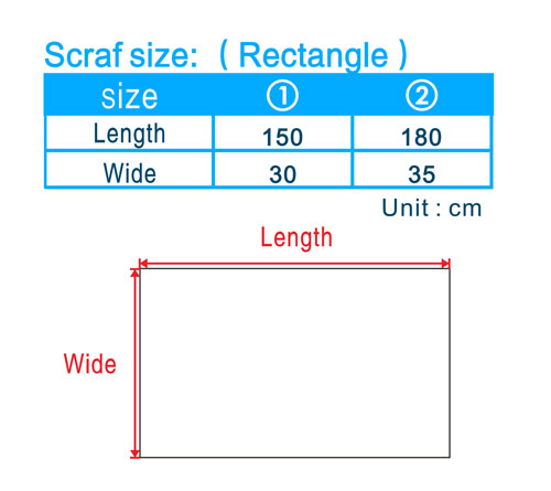 Scraf size(Rectangle)