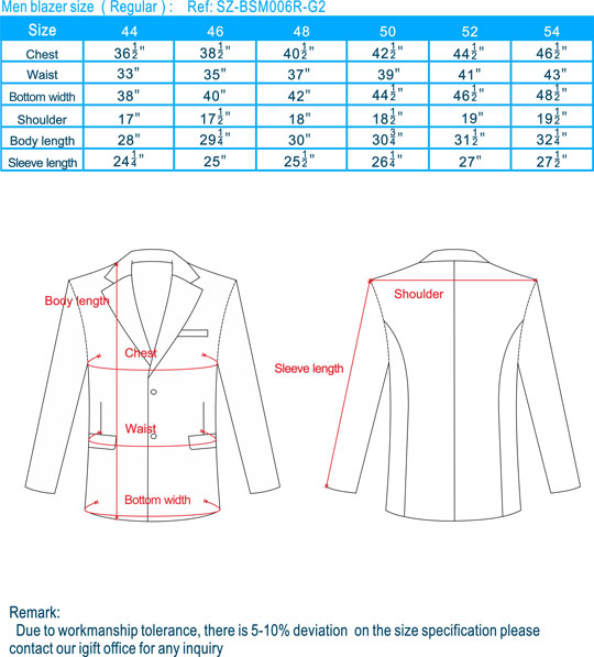 size-men blazer-Regular