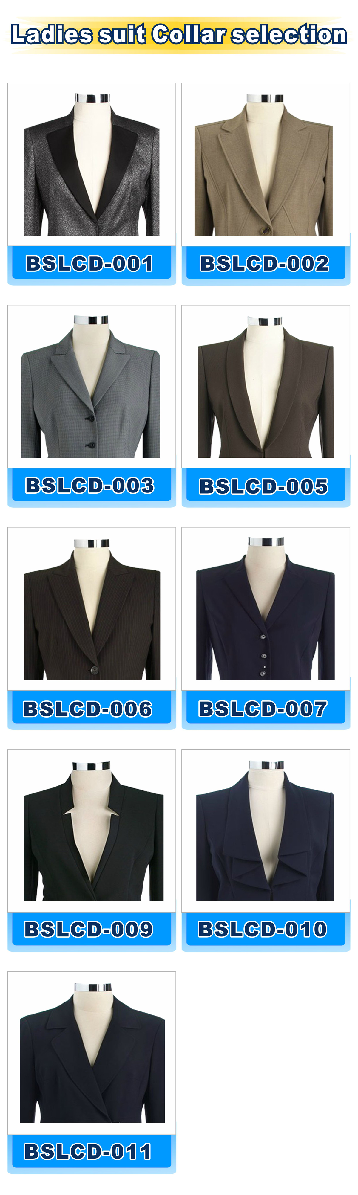 ladies suit collar selection 2