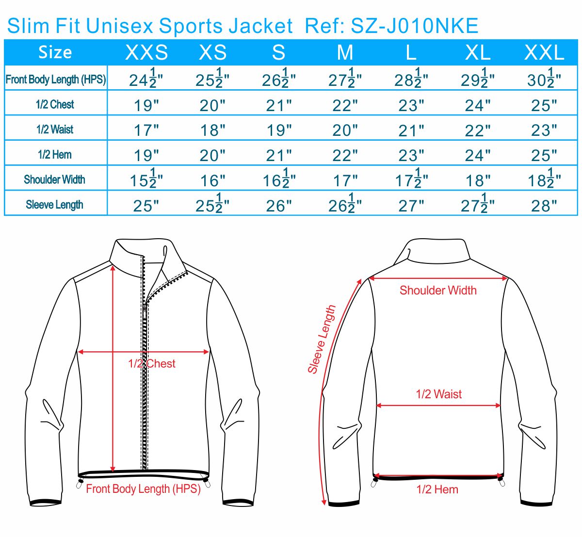 Slim Fit Unisex Sports Jacket