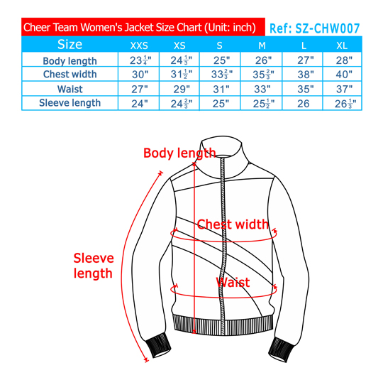 Womens Jacket Size Chart