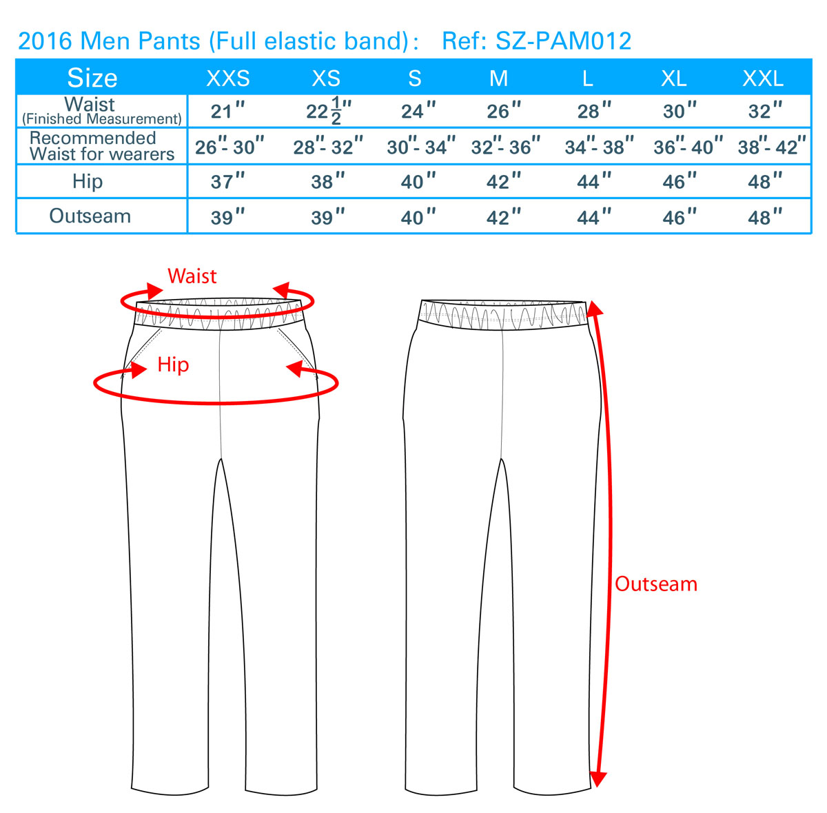 2016 Men Pants(Full elastic band)