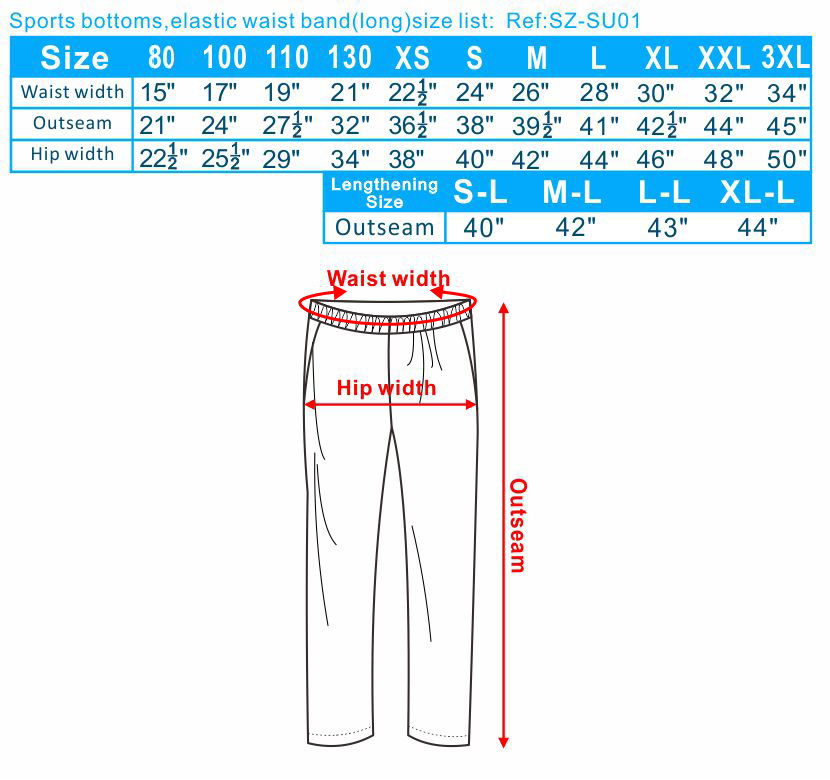 Tracksuit Pants size