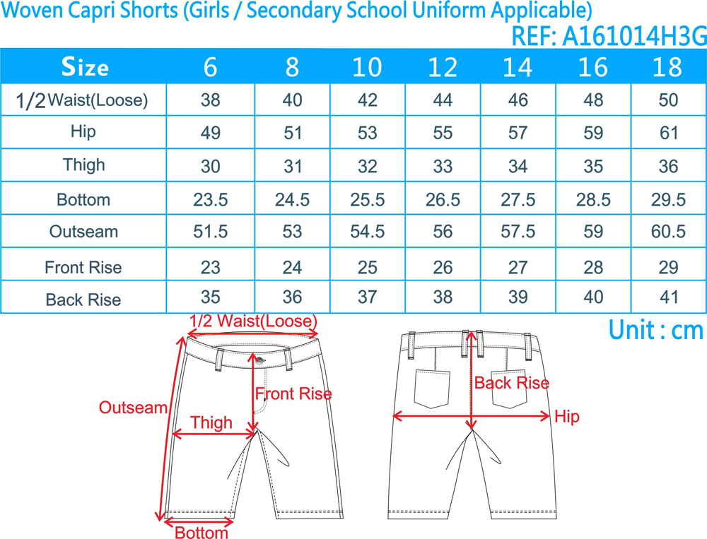 school pants size chart, boys school trousers size, school trousers