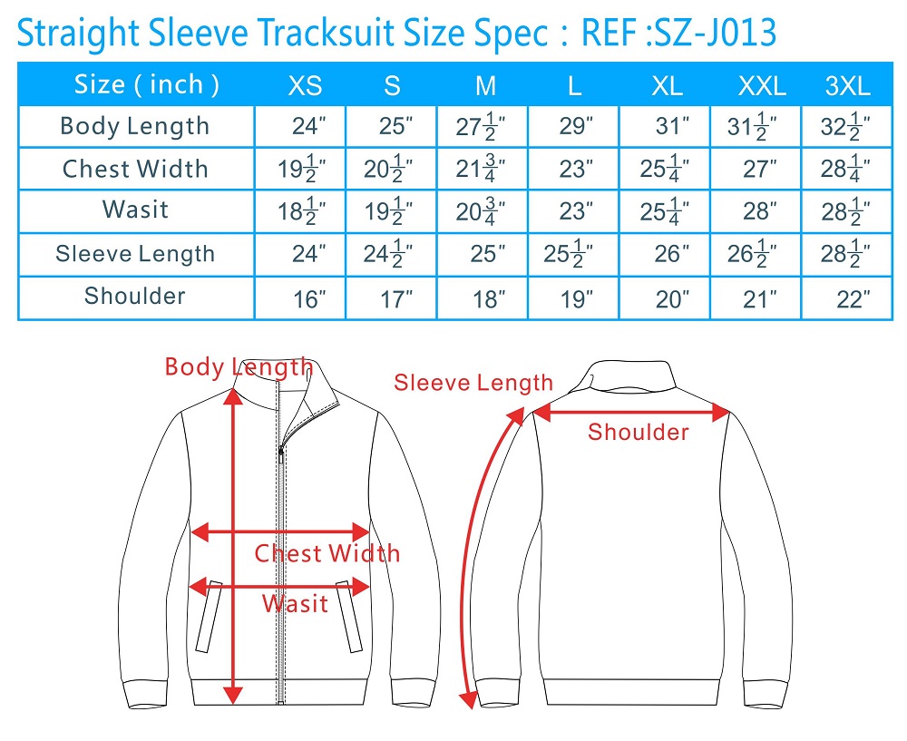 windbreaker sizing chart, windbreaker jacket size chart, mens