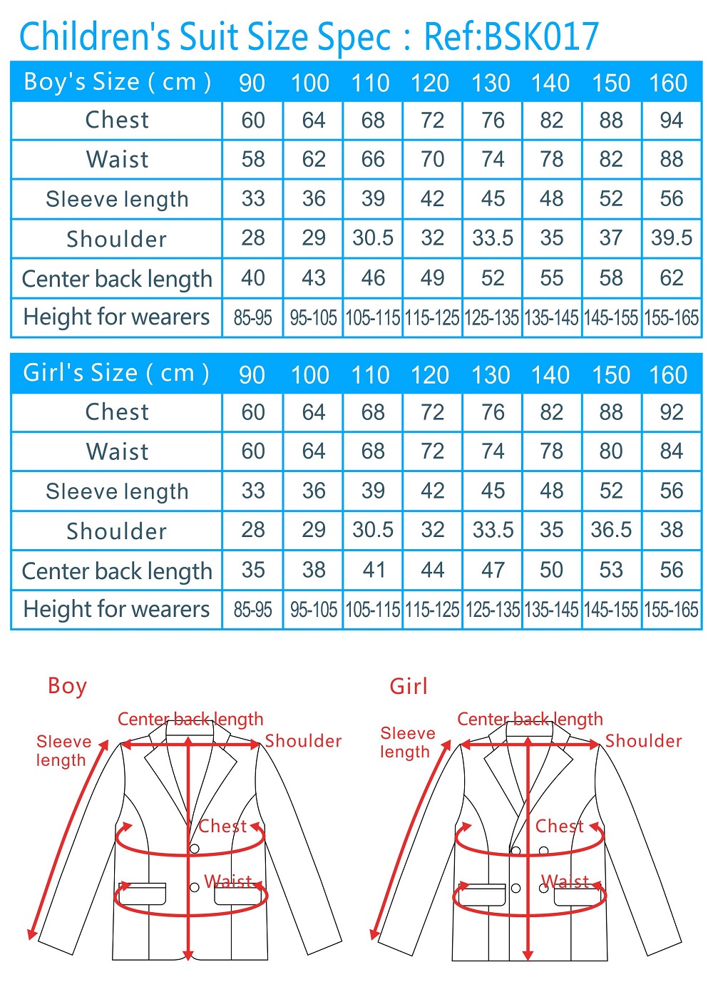blazer size chart, mens blazer jacket size chart, ladies blazer size