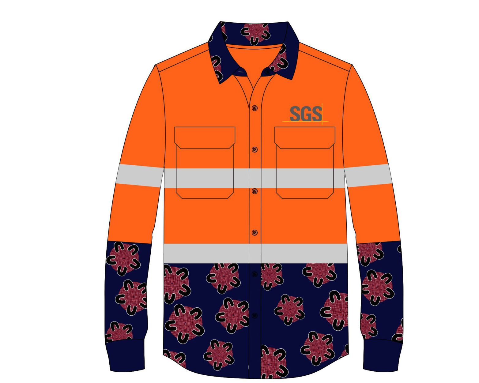 Personal Design Reflective Style Contrasting Color Industrial Uniforms Exclusive Industrial