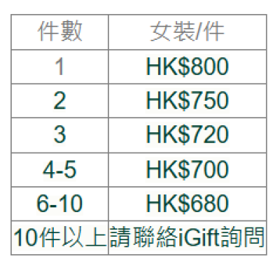 訂做衣服價錢訂製 - iGift