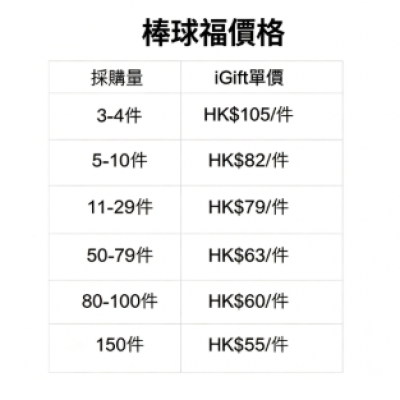 棒球褸價格對比訂製 - iGift
