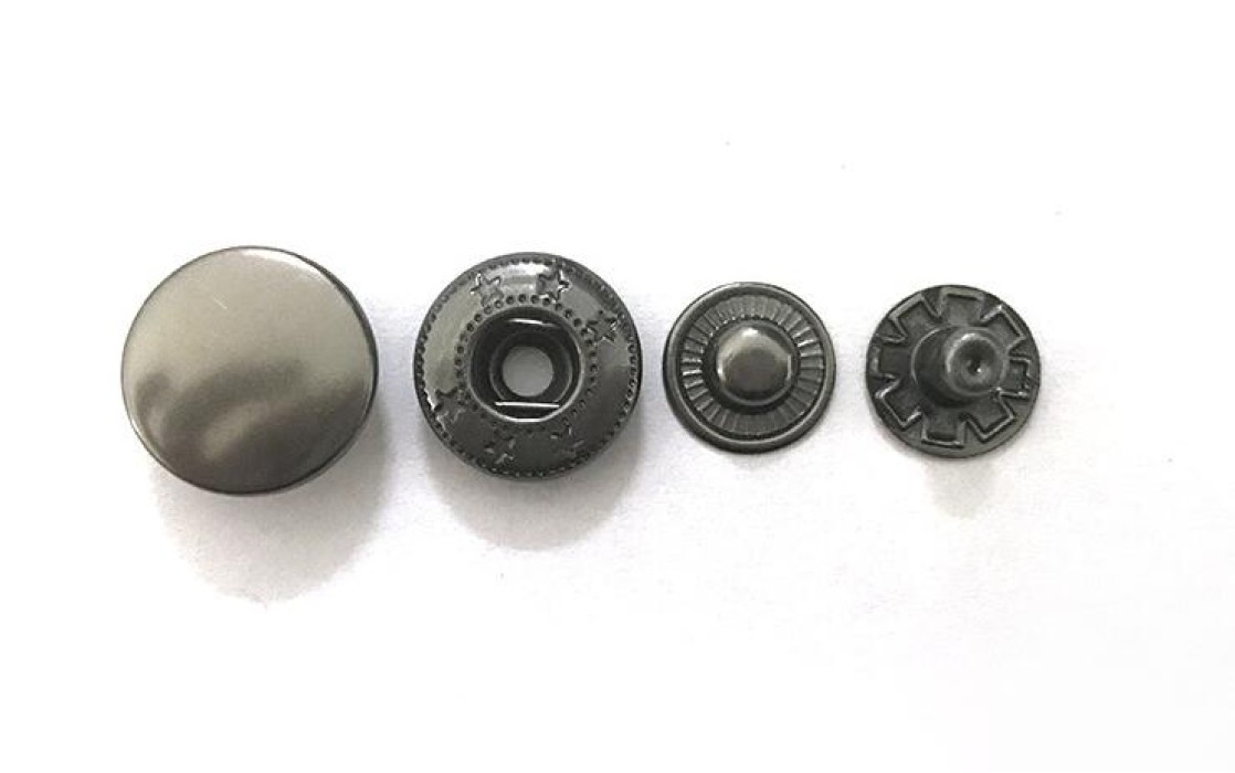 ZJ 金屬四合鈕   銅槍色四合鈕扣   棒球服四合鈕   12MM   15MM   17MM   20MM
