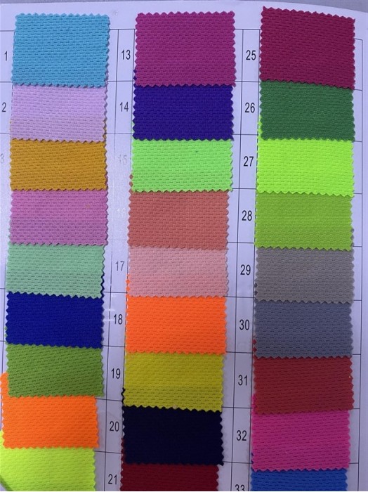 ZJ-DC Bird's Eye Cloth 7536 Weight: 165GSM Width: 165CM Composition: 100%Polyester Moisture Wicking