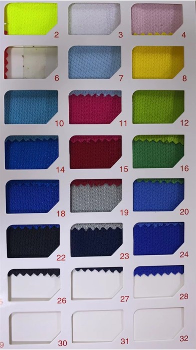 DG-PF WA25 Wave Mesh Yarn: 75D Width: 185CM Weight: 150GSM Composition: 100Polyester Moisture Wicking