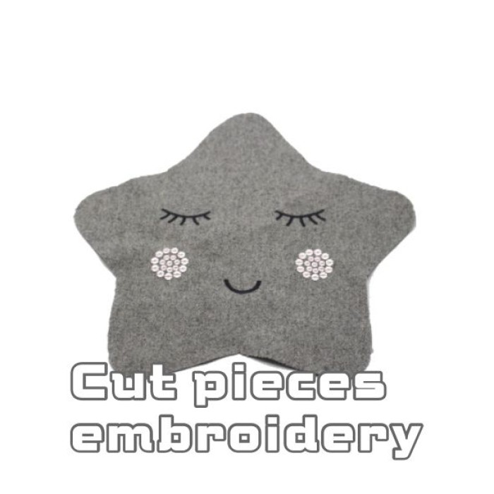 Cut pieces embroidery