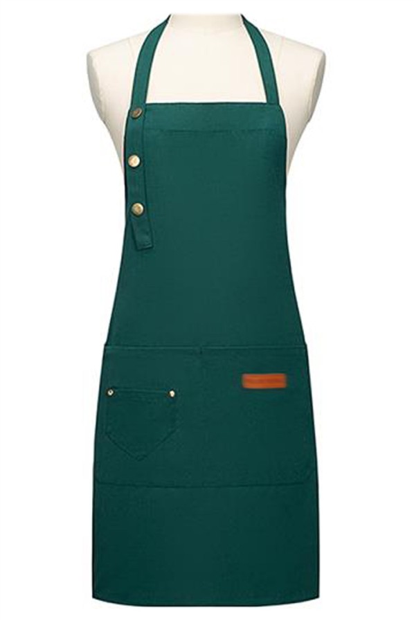 Order online custom canvas hanging neck apron Custom waterproof and oil proof supermarket