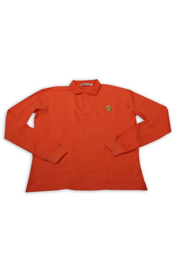 Polo shirt orange loose long sleeve Polo sleeve Polo sleeve supplier