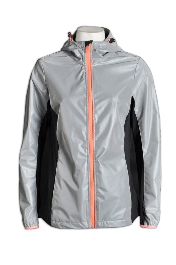 wholesale shiny windbreaker jacket ladies, reflective running