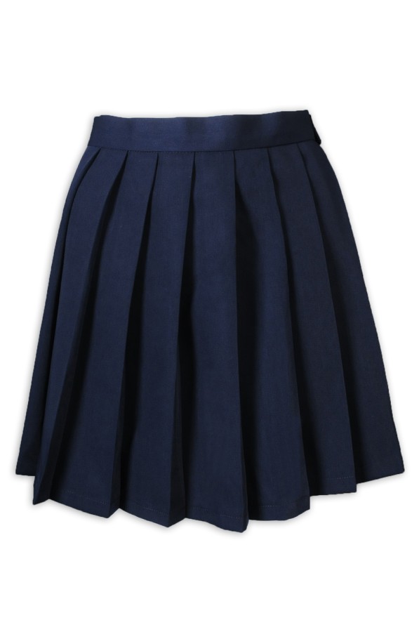 Design women's dark blue cheerleading pleated skirt invisible zipper