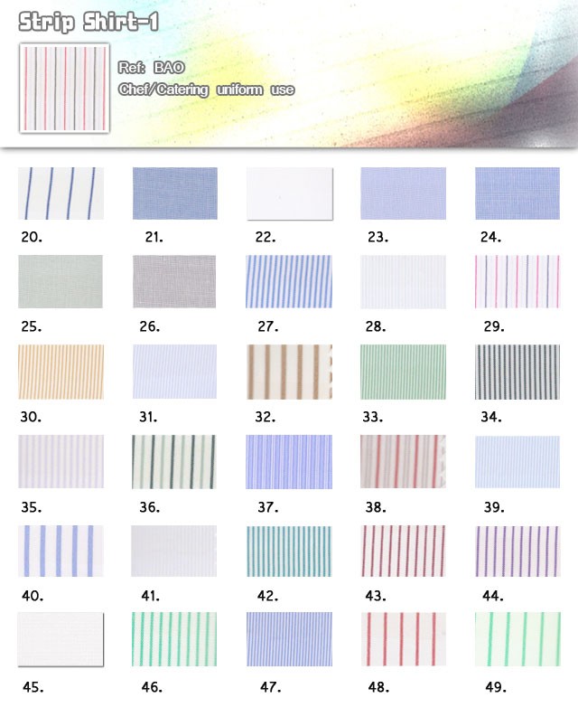 Fabric-strip shirt-1-chef-catering uniform use-20101013