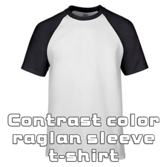 Contrast color raglan sleeve t-shirt