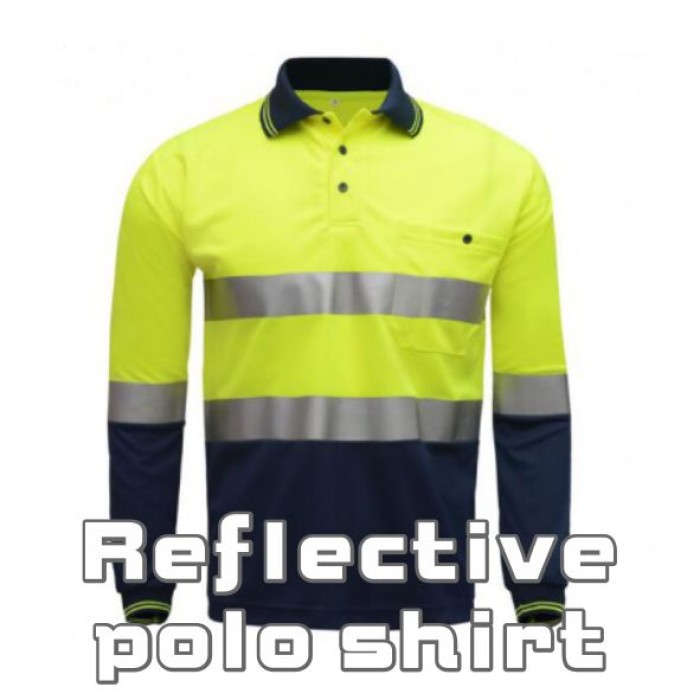 Reflective polo shirt