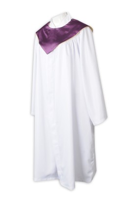 CHR020  設計白色聖詩袍   訂做長款聖詩袍  聖詩袍專門店   紫色 披肩