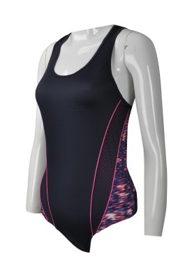 TF060  製造度身泳衣款式   自訂女裝連身泳衣款式    連身泳衣  設計拼接泳衣款式    泳衣生產商