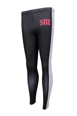 TF066 網上訂購緊身運動褲  設計黑色印花緊身運動褲  女款緊身運動褲專門店 
