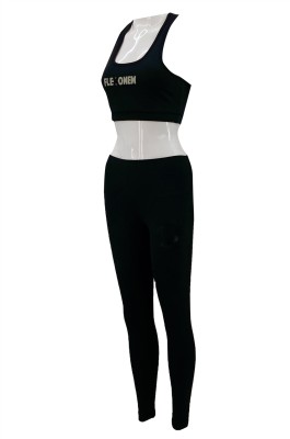 設計緊身套裝運動衫     訂做緊身背心    印花logo    緊身長褲   瑜伽  跑步   健身房     TF073