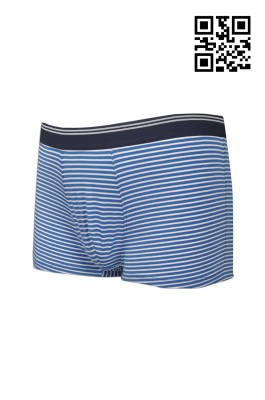 UW026 製作橫間四角內褲  設計間條男款內褲 來樣訂造內褲 內褲製造商