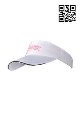 HA231 來樣訂造太陽帽  設計時尚空頂帽 撞黑色邊 大量訂造太陽帽 太陽帽製造商