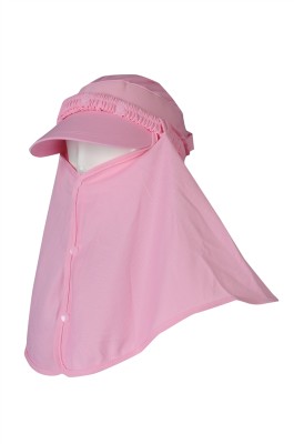HA322 製造防曬帽子 訂購夏天遮陽帽 遮臉戶外騎車防風空頂太陽帽  粉紅色