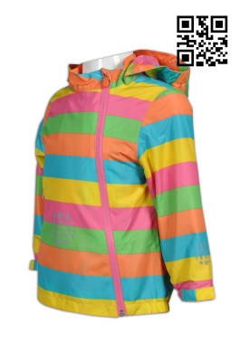 J600 製造彩色兒童風褸外套  供應個性兒童風褸  側開拉鍊款 設計時尚風褸外套  風褸製衣廠