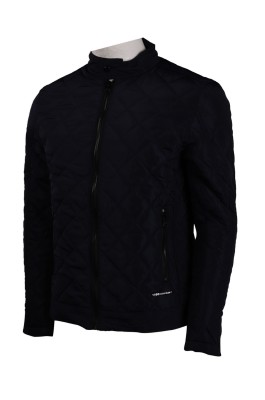 J817 製作黑色夾棉外套 袖口拉鏈 澳大利亞 夾棉外套生產商