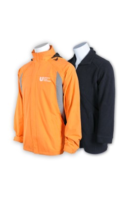 J527度身訂造團體外套 製作橙色工作外套 食品批發 防水透氣 飲食零售品牌行業 網上下單風褸 外套制服公司