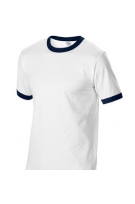 SKT043  Gildan 白色/深藍色FA030短袖男装T恤 76600 顯瘦彈力T恤 透氣T恤 T恤印字 T恤價格