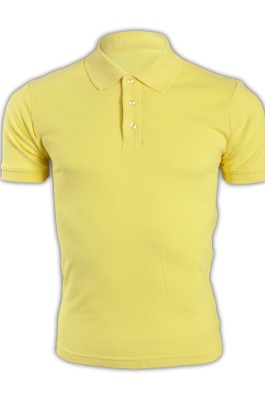 SKP113 純色 黃色044短袖男裝Polo恤 1AC03  男裝純色短袖polo恤 運動舒適polo恤 polo恤生產商 T恤價格  CBJ-M