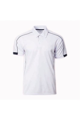 SKP006   MY-PrintLF 訂購男女POLO衫  製造運動Polo衫    Polo恤製衣廠    撞色橫條白色    馬來西亞出貨   CRP1500