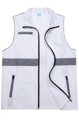 SKV030 大量訂製拉鏈反光背心外套 設計拉鏈口袋工作服 義工活動 反光背心外套供應商