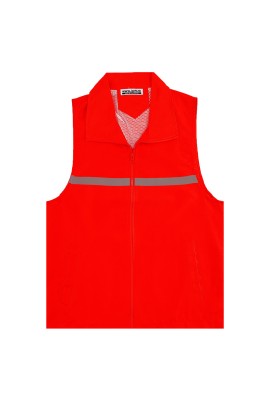 製造反光條背心外套   個人設計慈善背心外套  背心外套供應商  橙色 SKV056