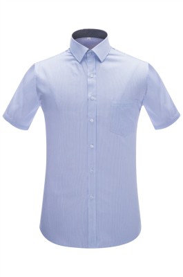製造男裝短袖恤衫  設計淨色恤衫  條紋恤衫製服公司 35% Cotton 65% Polyester CHENSHANG YMD3501 SKR059