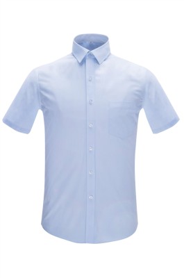 訂購男裝恤衫 訂製短袖襯衫 藍色斜條紋  恤衫專門店 恤衫供應商 45% Cotton 55% Polyester CHENSHANG YMD4504 SKR061