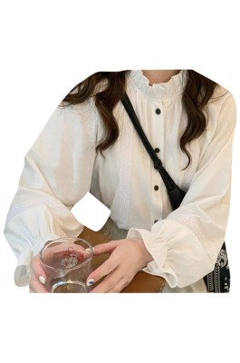 SKR029  訂製燈籠長袖恤衫 設計女裝恤衫 恤衫中心