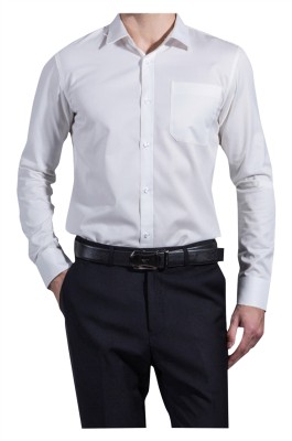 大量訂製男裝正裝襯衫 個人設計成衣免燙  淨色細斜紋  職業恤衫中心 60% Cotton 40% Polyester MTM6005 CHENSHANG SKR035