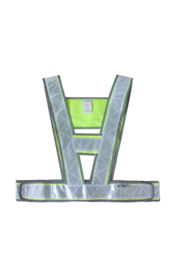 VM-1008  螢光黃偏綠色三角形反光背心   設計訂造三角形反光背心  三角形反光背心廠房  反光背心價格 抗熱 背心 防暑降温 工業 背心