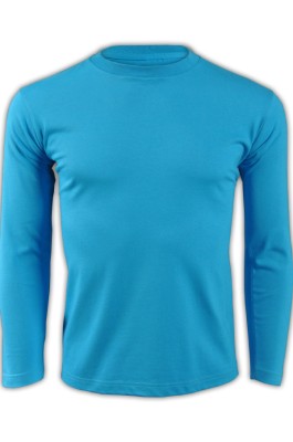 SKT203 printstar 翠藍色034長袖男裝T恤 00101-LVC 供應訂購彈力舒適運動T恤 團體LOGO印製T恤 T恤公司  T恤價格