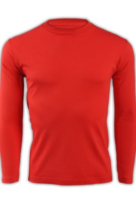 SKT212 printstar 大紅色010長袖男裝T恤 00101-LVC 在線訂購活力彩色T恤 純棉T恤  T恤製造商  T恤價格