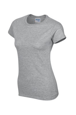 Gildan 灰色 295 短袖女圓領T恤 76000L 女裝T恤速印  透氣T恤 T恤供應商 T恤價格