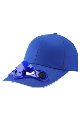 大量訂製淨色棒球帽  時尚設計太陽能風扇可調節棒球帽 棒球帽中心 SKBC016